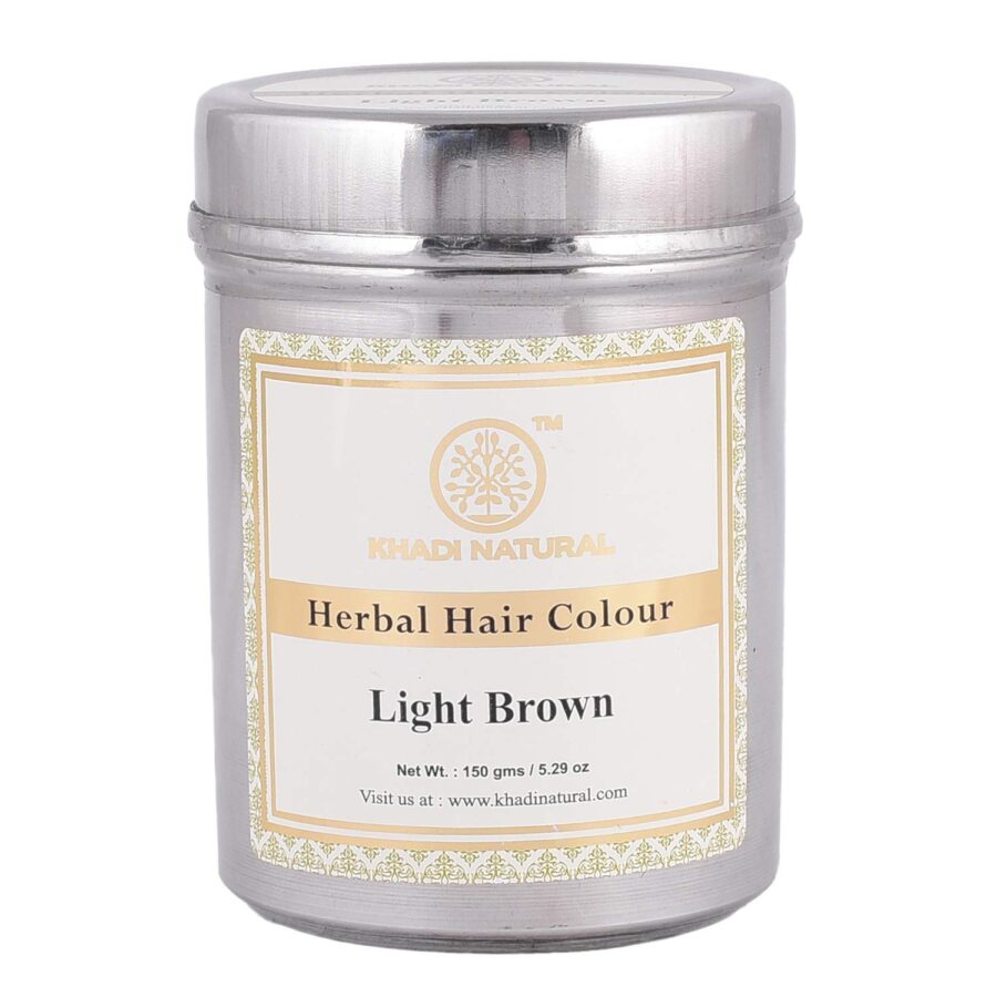 KHADI NATURAL HERBAL HAIR COLOUR LIGHT BROWN 150G