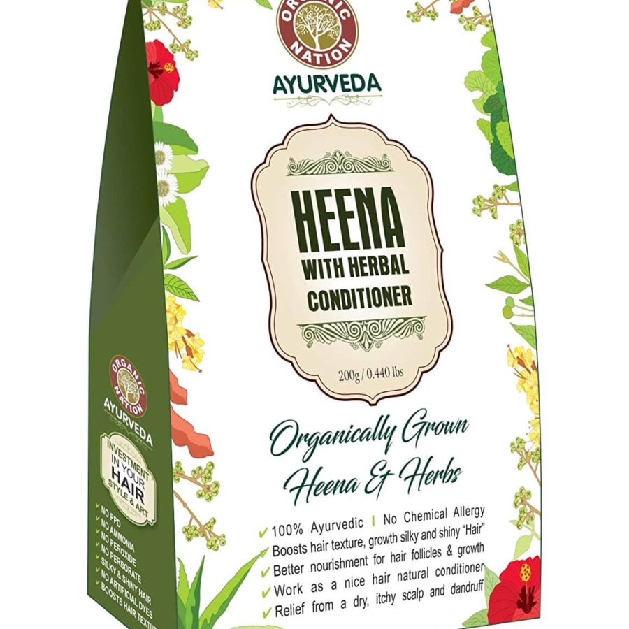 ORGANIC NATION HEENA WITH HERBAL CONDITIONER 200gm