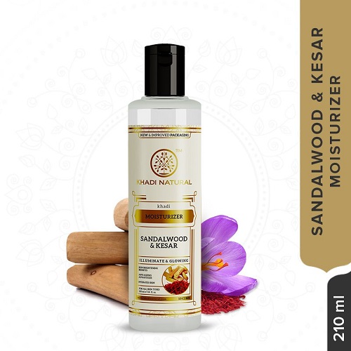 KHADI NATURAL SANDALWOOD AND KESAR MOISTURIZER 210ML